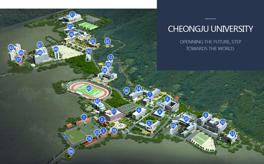 CHEONGJU UNIVERSITY OPENNING THE FUTURE, STEP TOWARDS THE WORLD